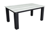 Imagen de Antecomedor tubular Giselle 6 sillas gris/negro