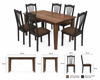 Imagen de Antecomedor tubular Magda 6 sillas chocolate