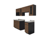 Imagen de Cocina Alicante 2.40mts nogal
