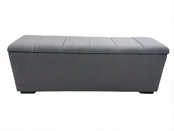 Imagen de Pie de cama c/baúl Cian Gris
