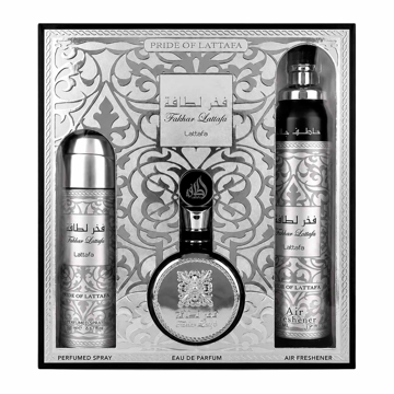 Imagen de Set Locion Caballero Lattafa Fakhar Black Edp 3piezas Hlatfbset3
