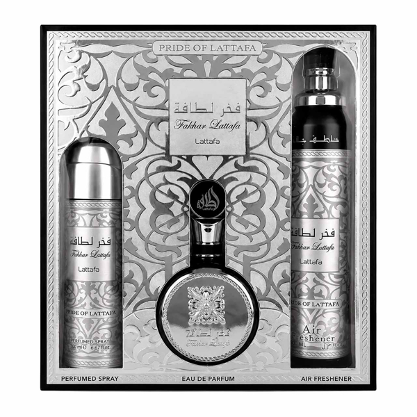 Imagen de Set Locion Caballero Lattafa Fakhar Black Edp 3piezas Hlatfbset3
