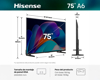 Imagen de Televisor Smart Tv  Ultra Hd 4k Hisense  75A60SR 75"