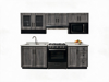 Cocina Capri 2.40mts gris - SIN MARCA
