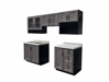 Cocina Capri 2.40mts gris - SIN MARCA