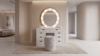 Imagen de Peinador vanity Plum blanco c/banco