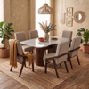 Antecomedor Imperial 6 sillas Tabaco - SIN MARCA