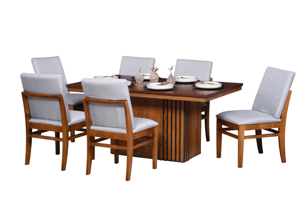 Imagen de Antecomedor San Diego 6 sillas miel