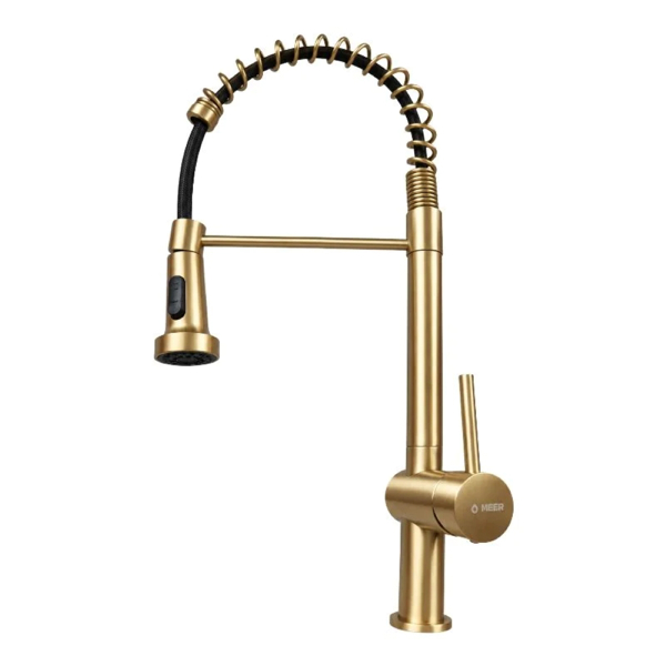 Imagen de Mezcladora Meer Para Fregadero Monomando Flexible Mzm8126f Dorado