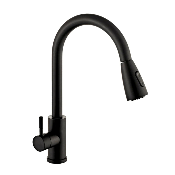 Imagen de Mezcladora Meer Para Fregadero Monomando Flexible Mzm8112f Negro