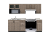 Imagen de Cocina Roma 2.40mts nogal / 5 piezas