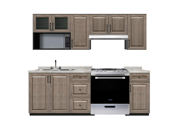 Imagen de Cocina Roma 2.40mts nogal / 5 piezas
