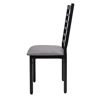 Imagen de Antecomedor tubular Lucy 4 sillas, 1 banca grabado/gris