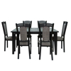 Imagen de Antecomedor Tubular Araceli 6 Sillas Marmol/Negro