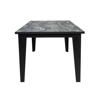 Imagen de Antecomedor Tubular Araceli 6 Sillas Marmol/Negro