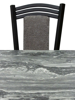 Imagen de Antecomedor Tubular Araceli 6 Sillas Marmol/Negro
