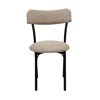 Imagen de Antecomedor Tubular Emma 6 Sillas madera antra/ tapiz moka