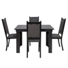 Imagen de Antecomedor Tubular Jessy 4 Sillas negro/gris
